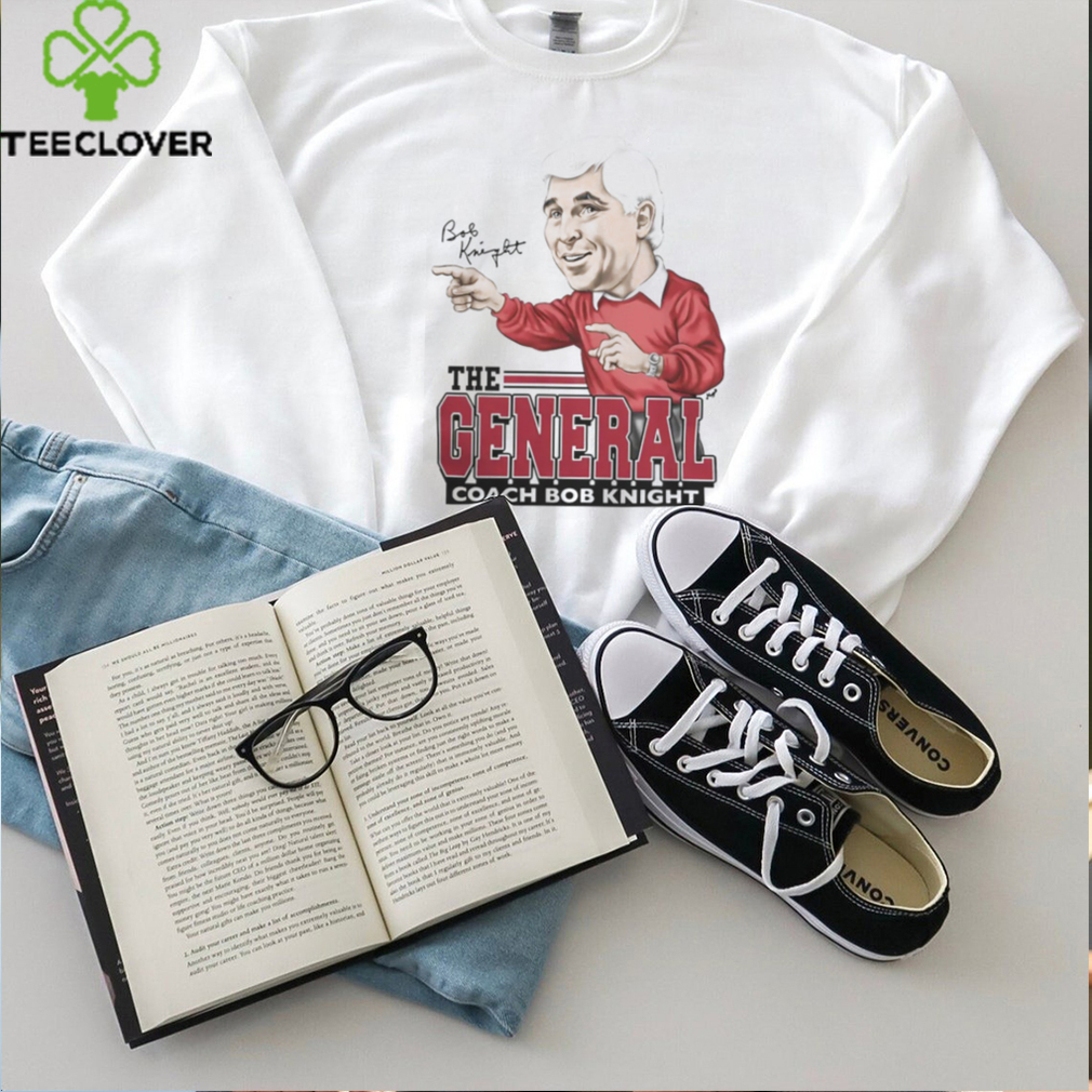 Official Bob Knight Caricature White T Shirt Official Bob Knight Caricature White T Shirt