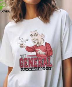 Official Bob Knight Caricature White T Shirt