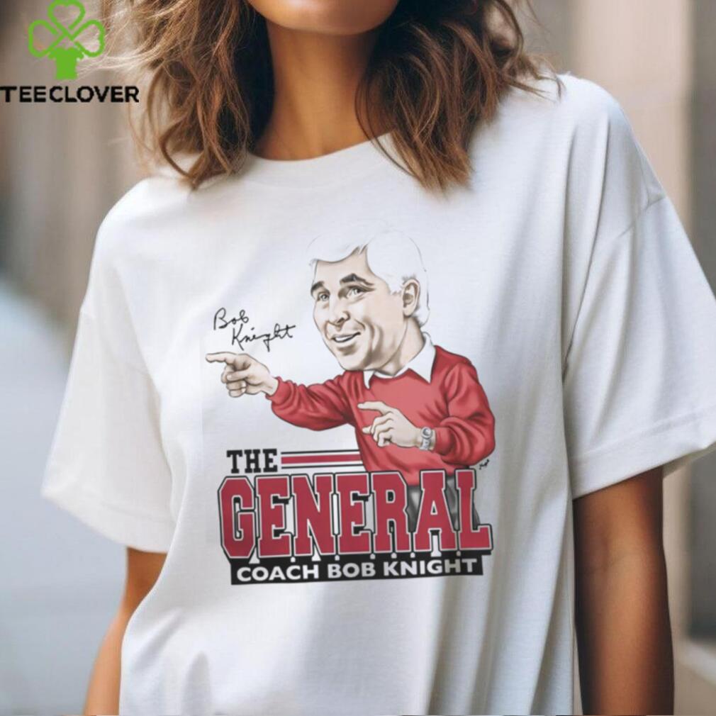 Official Bob Knight Caricature White T Shirt Official Bob Knight Caricature White T Shirt