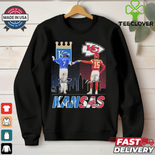 Official Bobby Witt Jr X Patrick Mahomes Kansas 2024 T hoodie, sweater, longsleeve, shirt v-neck, t-shirt