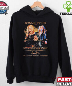 Official Bonnie Tyler 55th Anniversary 1969 2024 Thank You For The Memories Signature shirt