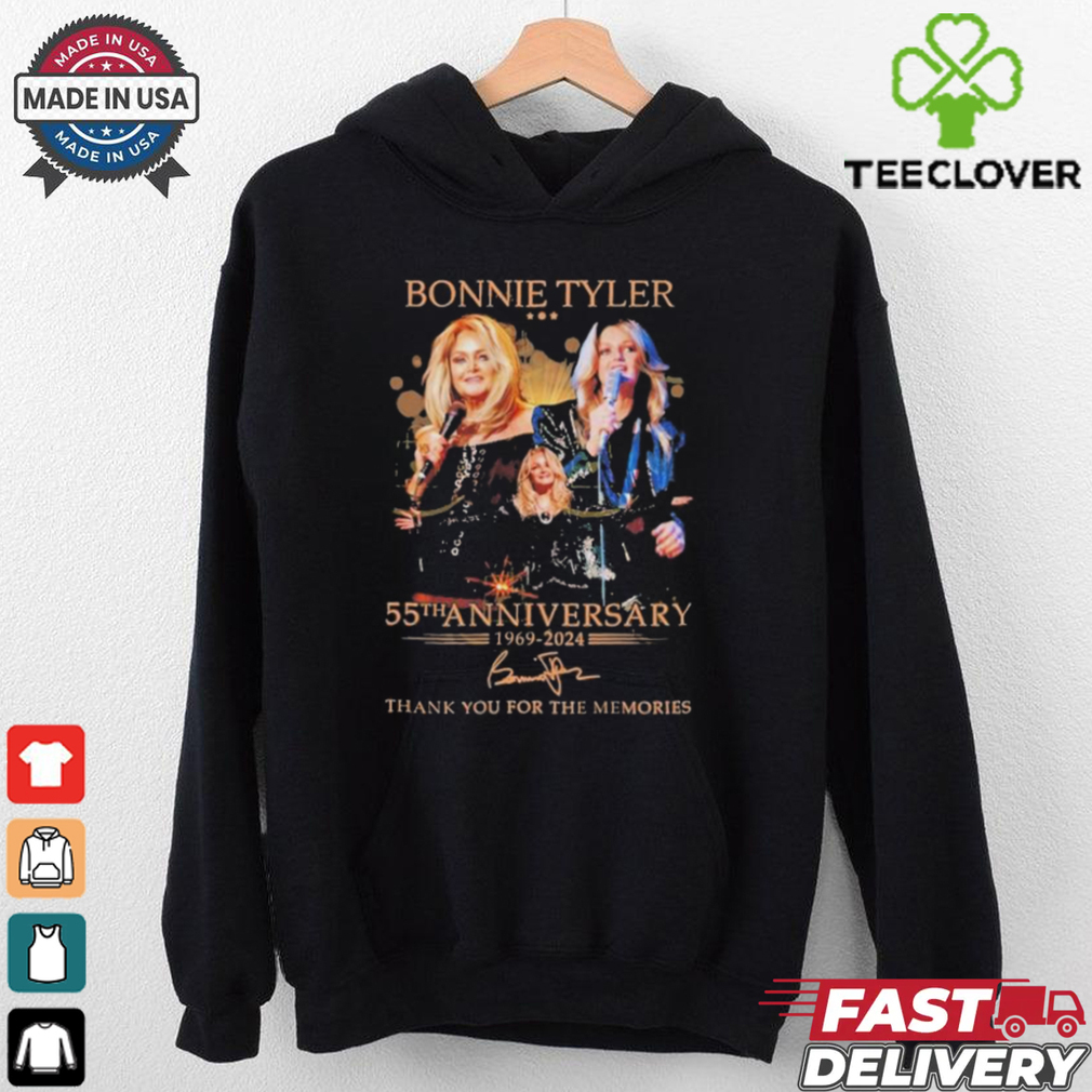 Official Bonnie Tyler 55th Anniversary 1969 2024 Thank You For The Memories Signature shirt Official Bonnie Tyler 55th Anniversary 1969 2024 Thank You For The Memories Signature shirt
