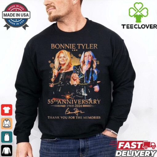 Official Bonnie Tyler 55th Anniversary 1969 2024 Thank You For The Memories Signature shirt