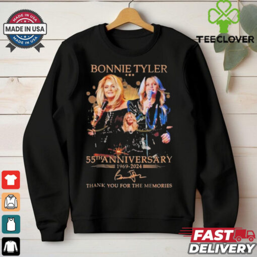 Official Bonnie Tyler 55th Anniversary 1969 2024 Thank You For The Memories Signature shirt