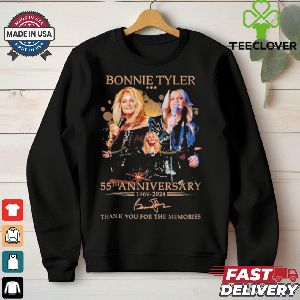 Official Bonnie Tyler 55th Anniversary 1969 2024 Thank You For The Memories Signature shirt Official Bonnie Tyler 55th Anniversary 1969 2024 Thank You For The Memories Signature shirt