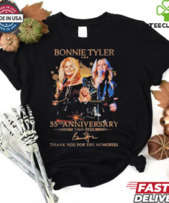 Official Bonnie Tyler 55th Anniversary 1969 2024 Thank You For The Memories Signature shirt