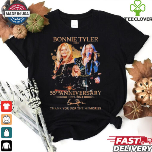 Official Bonnie Tyler 55th Anniversary 1969 2024 Thank You For The Memories Signature shirt