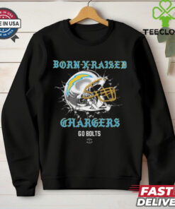 Official Born X Raised Los Angeles Chargers Go Bolts Helmet t shirt