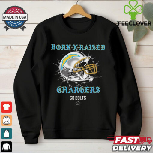 Official Born X Raised Los Angeles Chargers Go Bolts Helmet t shirt