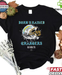 Official Born X Raised Los Angeles Chargers Go Bolts Helmet t shirt