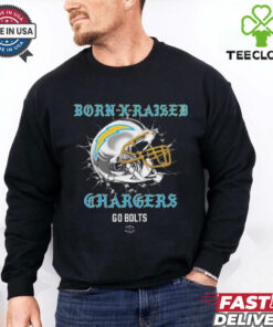 Official Born X Raised Los Angeles Chargers Go Bolts Helmet t shirt