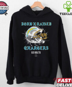 Official Born X Raised Los Angeles Chargers Go Bolts Helmet t shirt