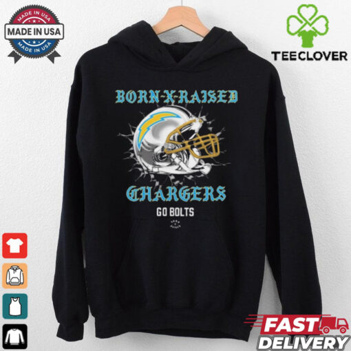 Official Born X Raised Los Angeles Chargers Go Bolts Helmet t shirt