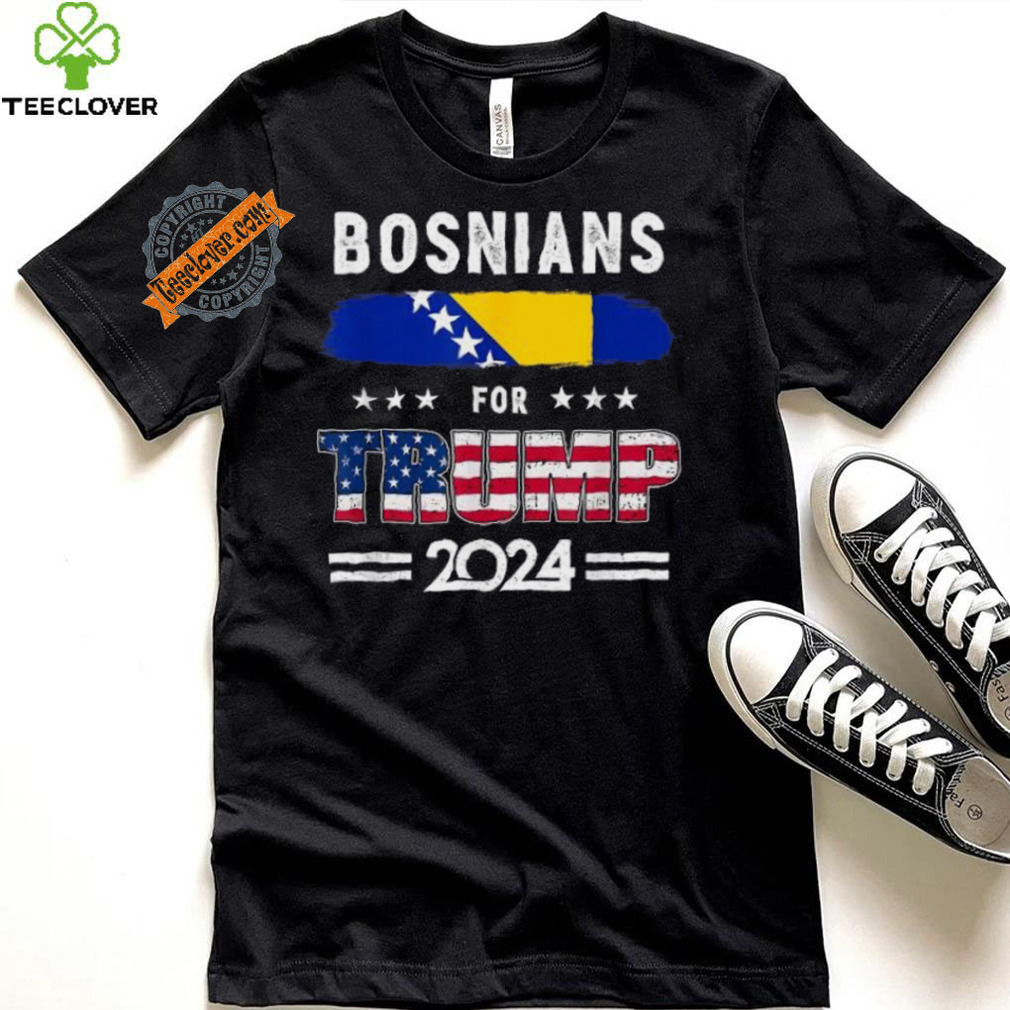 Official Bosnians for Trump 2024 bosnia and herzegovina flag T shirt Official Bosnians for Trump 2024 bosnia and herzegovina flag T shirt