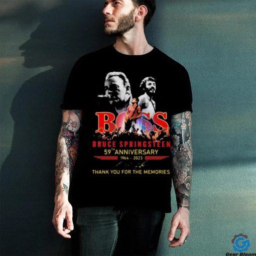 Official Boss Bruce Springsteen 59th Anniversary 1964 2023 Thank You For The Memories Signature Shirt