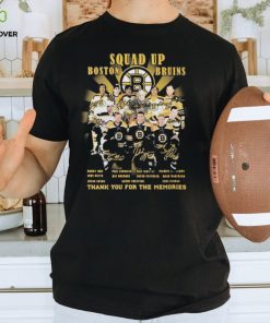 Official Boston Bruins Squad Up Thank You For The Memories Name Players T shirt For Fans