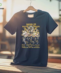 Official Boston Bruins Squad Up Thank You For The Memories Name Players T shirt For Fans