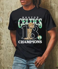 Official Boston Celtics 18 Time NBA Champions Trophy Shirt