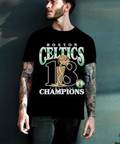 Official Boston Celtics 18 Time NBA Champions Trophy Shirt