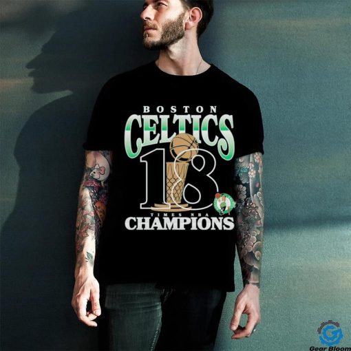 Official Boston Celtics 18 Time NBA Champions Trophy Shirt