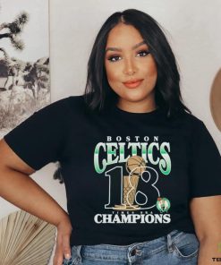 Official Boston Celtics 18 Time NBA Champions Trophy Shirt