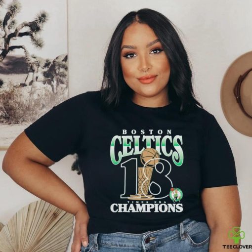 Official Boston Celtics 18 Time NBA Champions Trophy Shirt