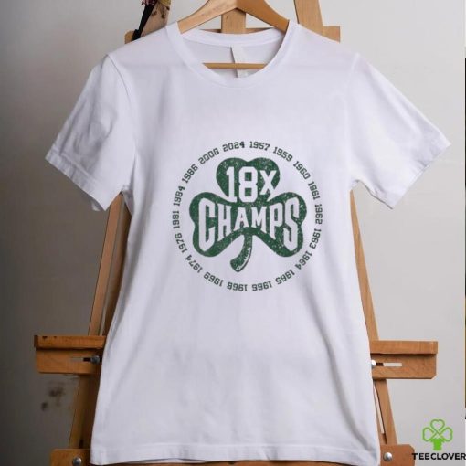 Official Boston Celtics 18x Boston Basketball Champions Shamrock Shirt