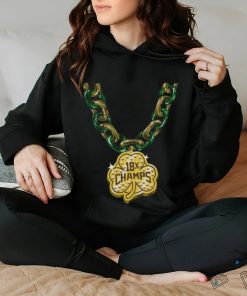 Official Boston Celtics Basketball Champions Shamrock Chain 18x Champs Shirt