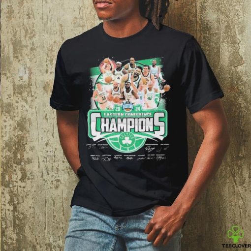 Official Boston Celtics Team Portrait Eastern Conference Basketball Champions 2024 Signatures shirt