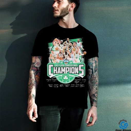 Official Boston Celtics Team Portrait Eastern Conference Basketball Champions 2024 Signatures shirt