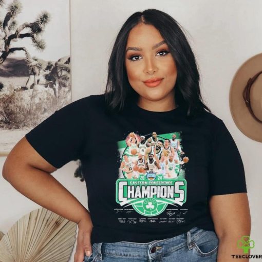 Official Boston Celtics Team Portrait Eastern Conference Basketball Champions 2024 Signatures shirt