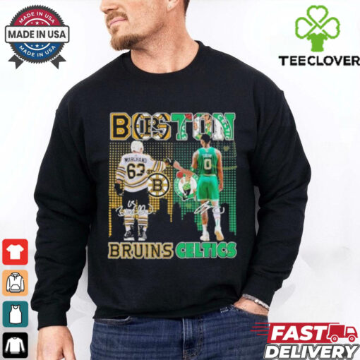 Official Boston Sports Teams Brad Marchand and Jayson Tatum Signatures shirt