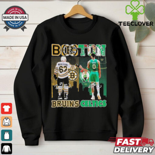 Official Boston Sports Teams Brad Marchand and Jayson Tatum Signatures shirt