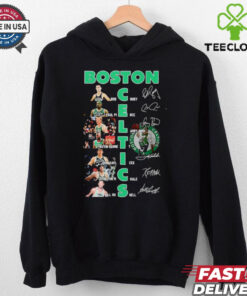 Official Boston basketball starting team moments signatures shirt