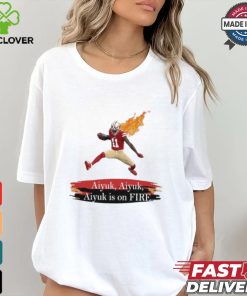 Official Brandon Aiyuk Aiyuk Is On Fire San Francisco Football Fan T Shirt