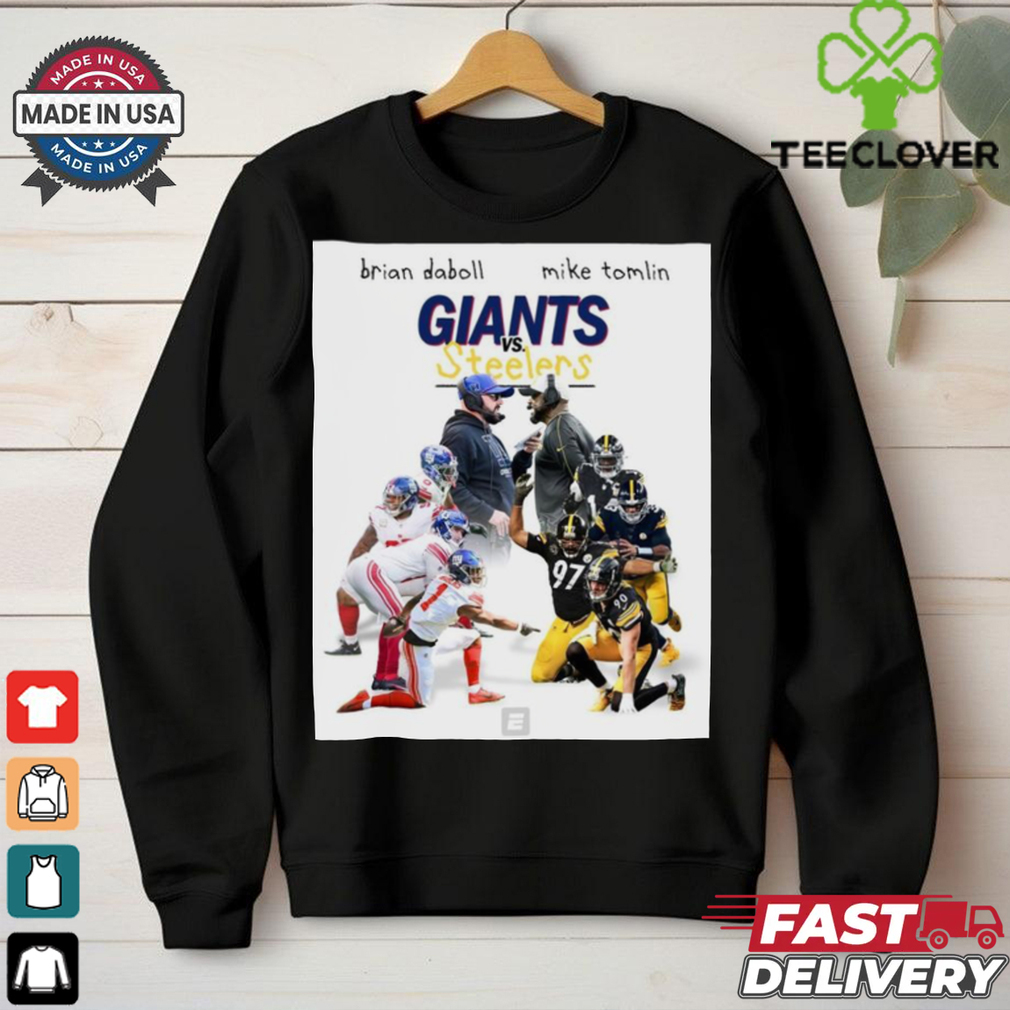 Official Brian Daboll and Mike Tomlin Pittsburgh Steelers vs New York Giants NFL t shirt Official Brian Daboll and Mike Tomlin Pittsburgh Steelers vs New York Giants NFL t shirt