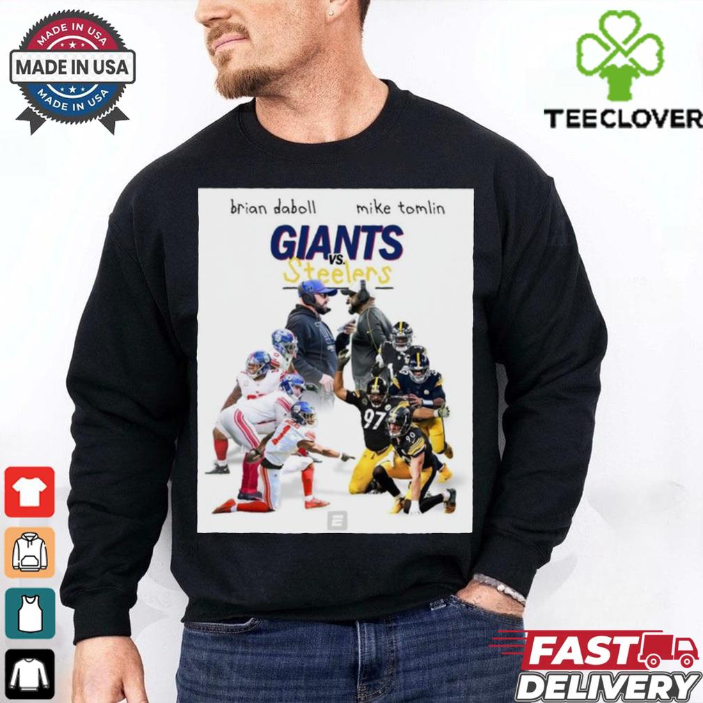 Official Brian Daboll and Mike Tomlin Pittsburgh Steelers vs New York Giants NFL t shirt Official Brian Daboll and Mike Tomlin Pittsburgh Steelers vs New York Giants NFL t shirt