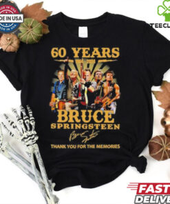 Official Bruce Springsteen 60 Years 1964 2024 Thank You For The Memories Signatures Shirt
