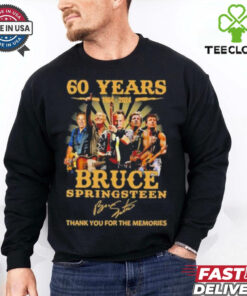 Official Bruce Springsteen 60 Years 1964 2024 Thank You For The Memories Signatures Shirt