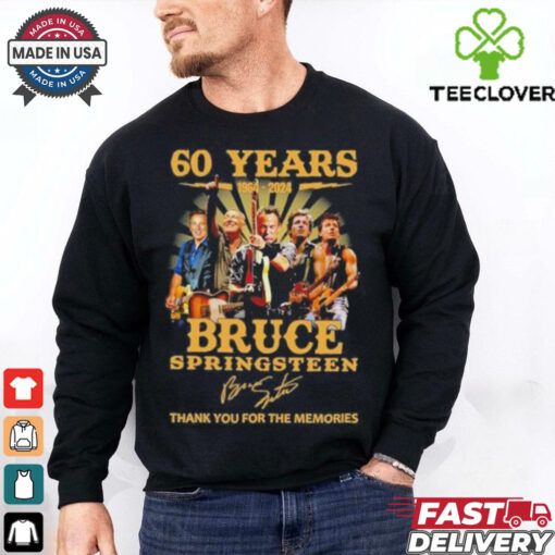 Official Bruce Springsteen 60 Years 1964 2024 Thank You For The Memories Signatures Shirt