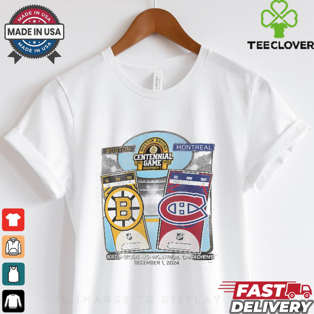 Official Bruins Centennial Game Dueling Matchup T Shirt Fan Favorite Official Bruins Centennial Game Dueling Matchup T Shirt Fan Favorite