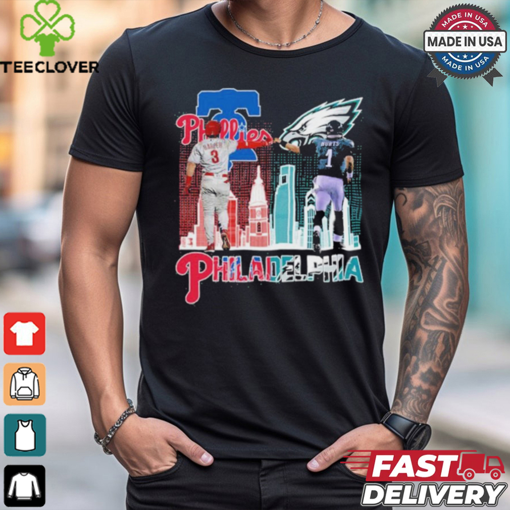 Official Bryce Harper And Jalen Hurts Philadelphia Phillies and Eagles Shirt Official Bryce Harper And Jalen Hurts Philadelphia Phillies and Eagles Shirt