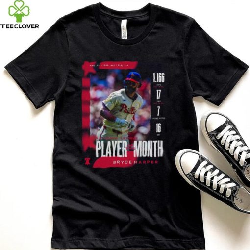 Official Bryce Harper Back to back Player Of The Month National League 2024 Shirt