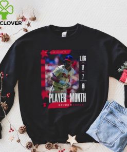 Official Bryce Harper Back to back Player Of The Month National League 2024 Shirt