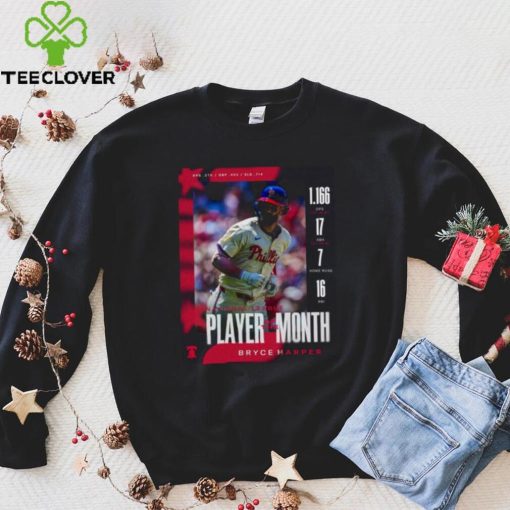 Official Bryce Harper Back to back Player Of The Month National League 2024 Shirt
