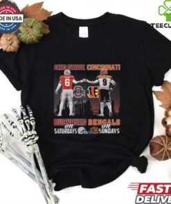 Official Buckeyes On Saturdays And Bengals On Sundays Players Skyline Signatures Shirt
