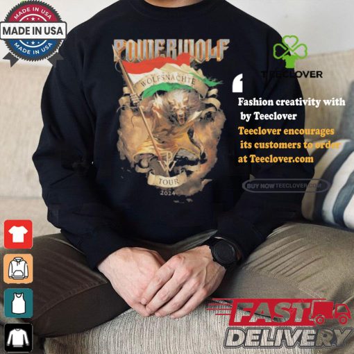 Official Budapest Powerwolf Wolfsnächte Tour 2024 shirt
