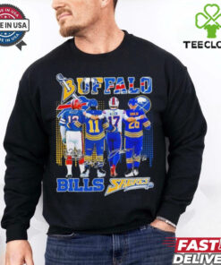 Official Buffalo Bills Josh Allen, Jim Kelly X Buffalo Hockey Gilbert Perreault, Rasmus Dahlin Shirt