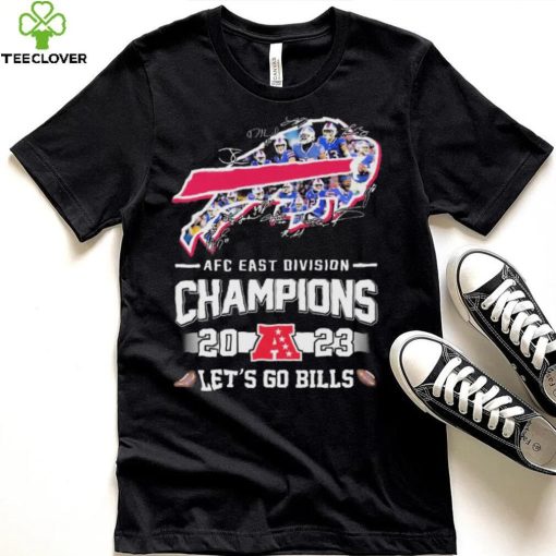 Official Buffalo Bills Logo Players Signature 2023 AFC East Division Champions Let’s Go Bills ShirtOfficial