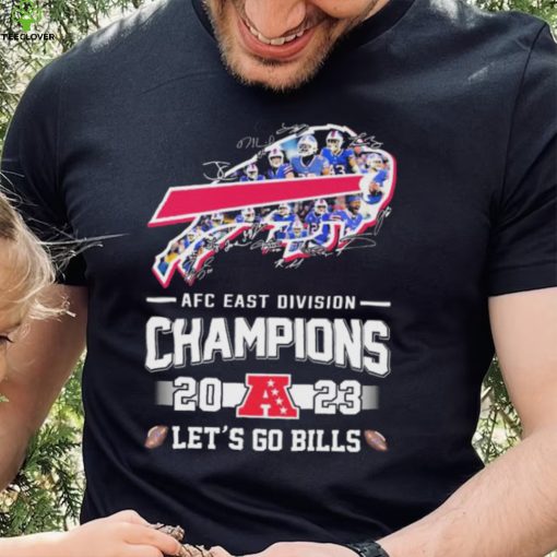 Official Buffalo Bills Logo Players Signature 2023 AFC East Division Champions Let’s Go Bills ShirtOfficial